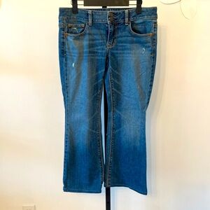 Vintage American Eagle Stretch Artist Jeans Low Rise Flare 2000s Y2K Size 8 S